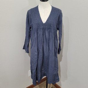 Sundance Catalog JP and Mattie Sweet Juniper Dress smocked v neck lagenlook Smal